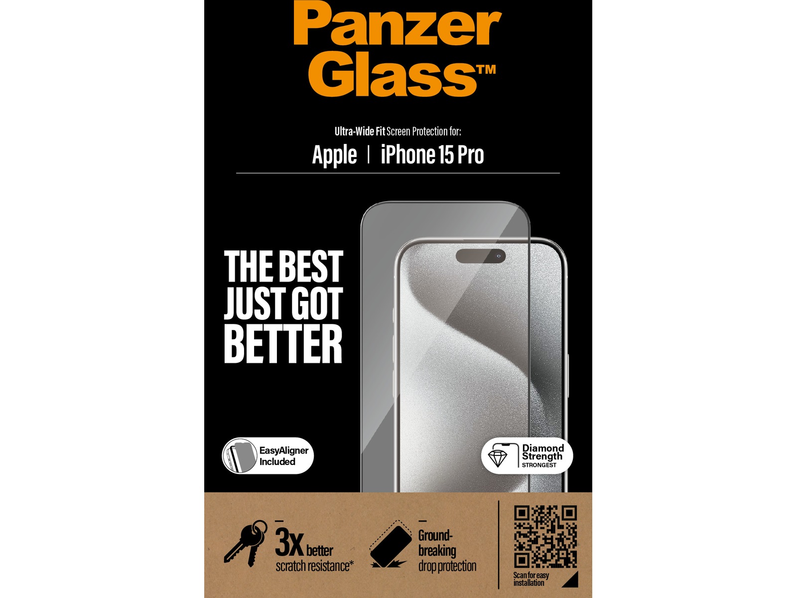 Panzerglass iPhone 15 Pro Skærmbeskytter Skærmbeskyttelse mobiltelefon