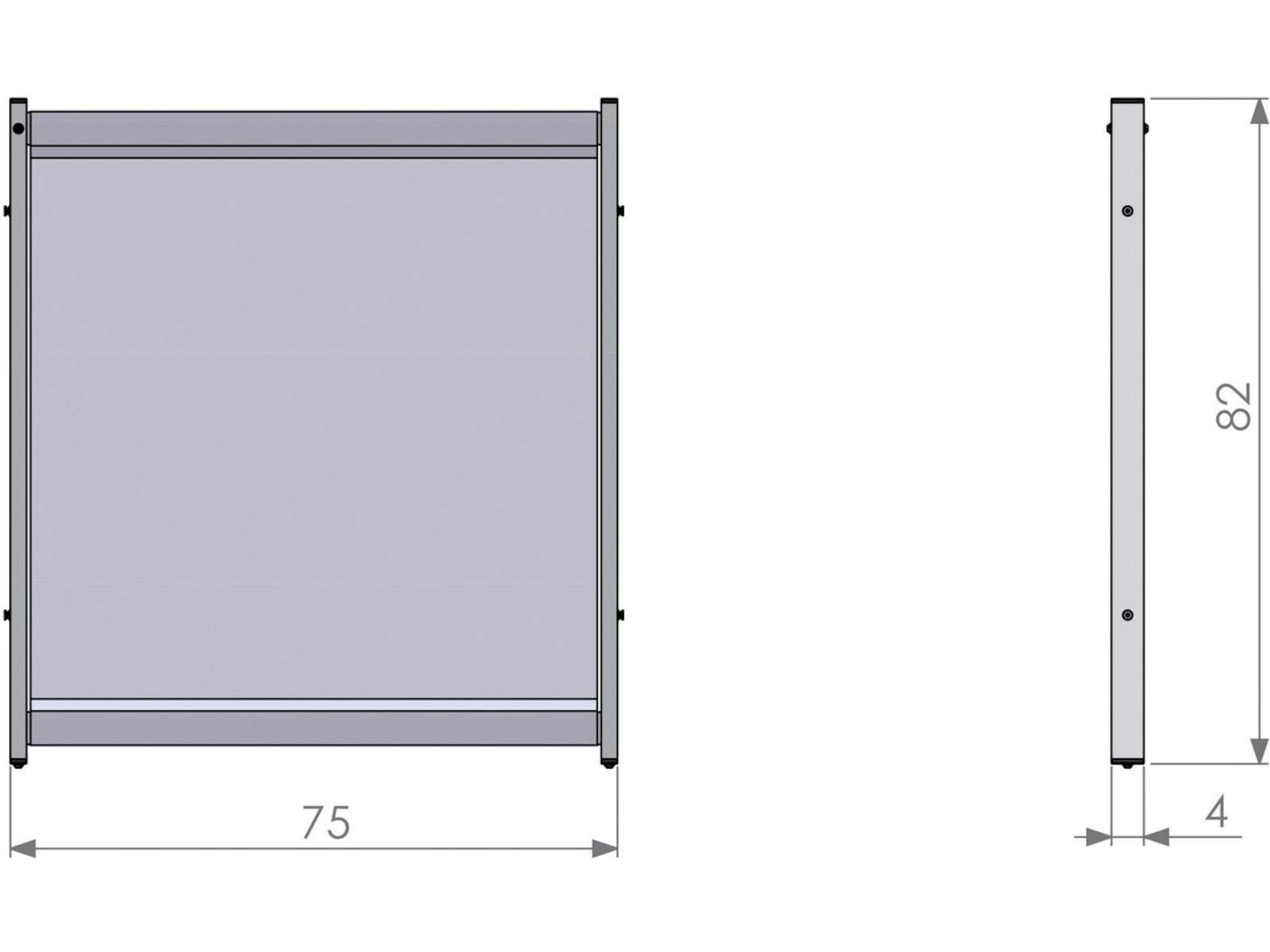 Nobo bordskærm modul Premium Plus - 75x82cm Arbejdssted – tilbehør