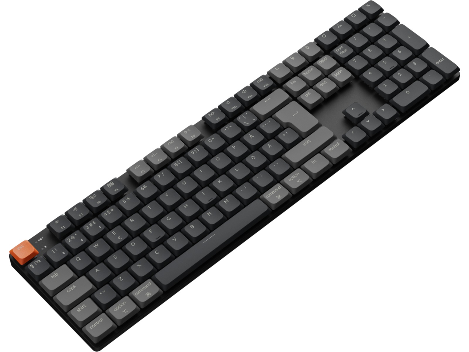 Keychron K5 V2 RGB alu hotswap QMK LP 2.0 brun trådløst tastatur Gamingkeyboard