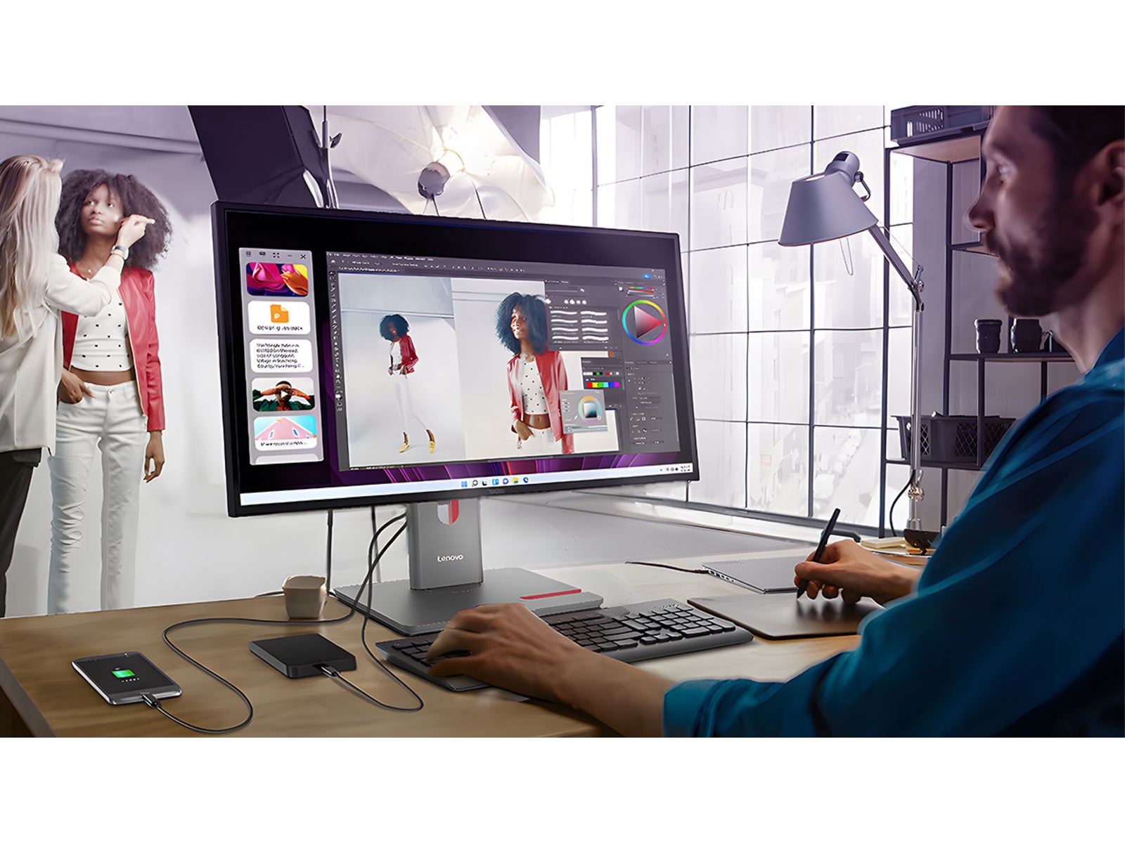 Lenovo 34" skærm ThinkVision P34WD-40 Skærme