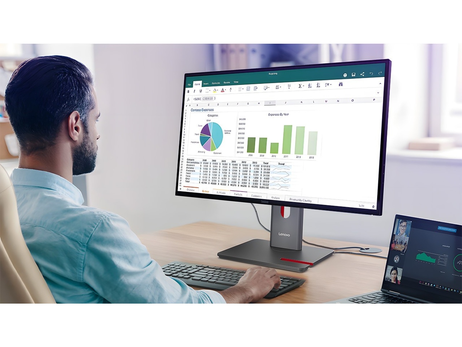 Lenovo 34" skærm ThinkVision P34WD-40 Skærme