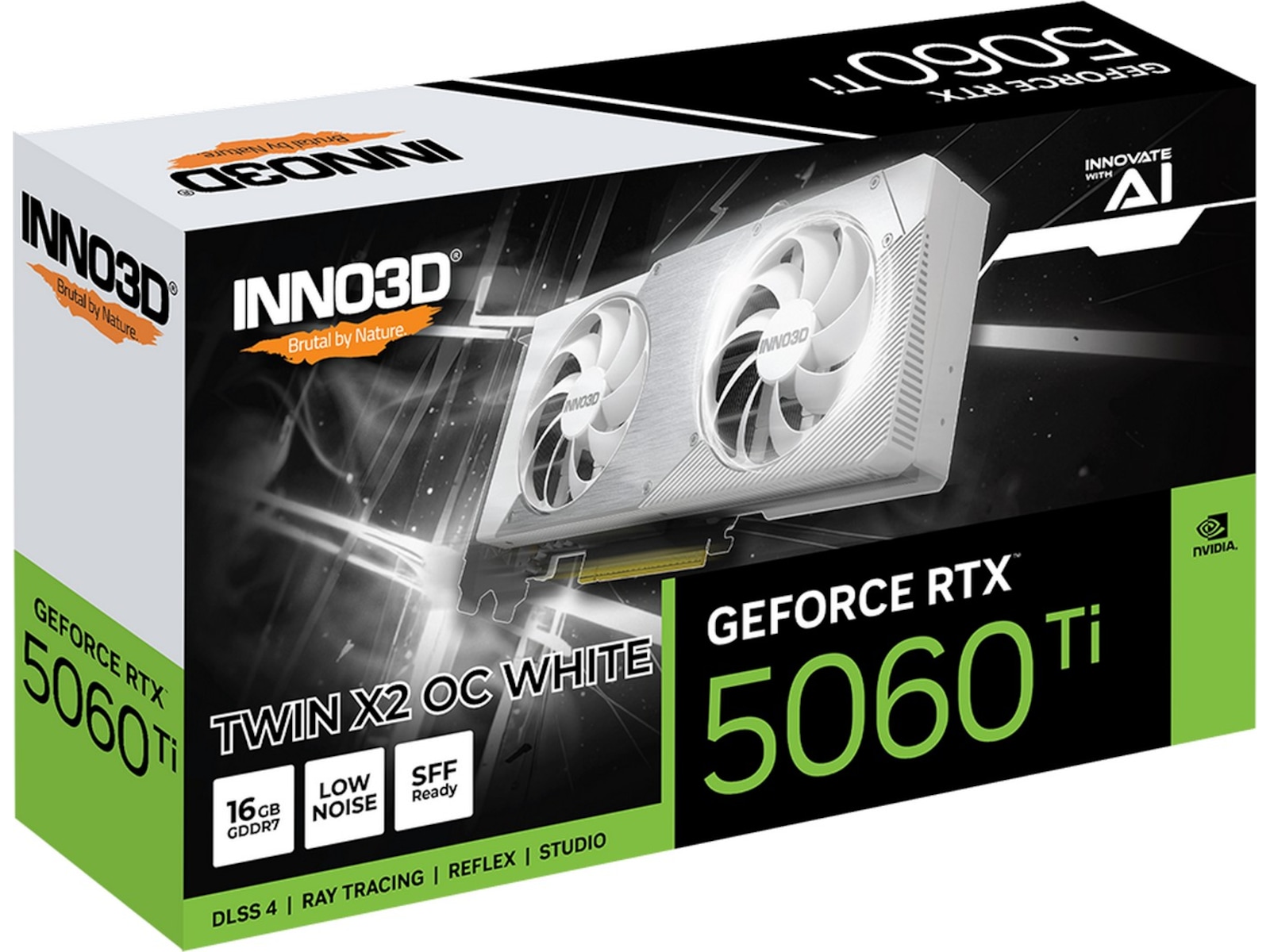 INNO3D GeForce RTX 5060 Ti 16GB TWIN X2 OC (hvid) Grafikkort
