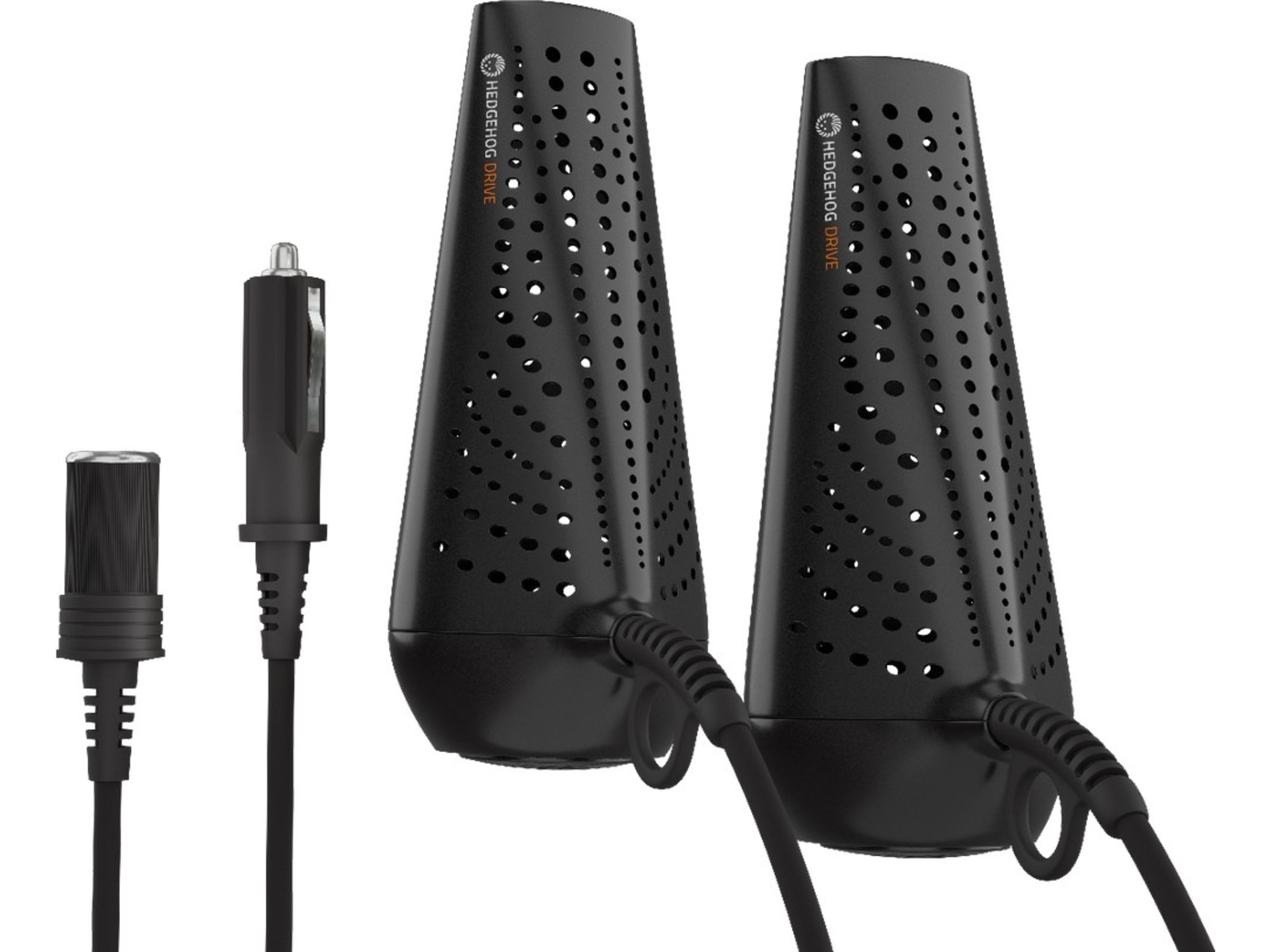 Hedgehog Drive skotørrer til bil + adapter (sort) Skotørrere