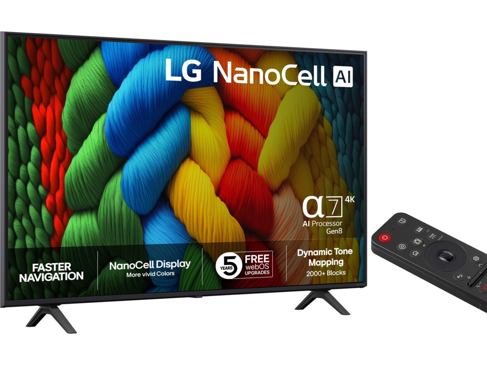 LG 50'' Nano AI 4K 50NANO80A (2025) + Soundbar 50 - 59 tommer TV