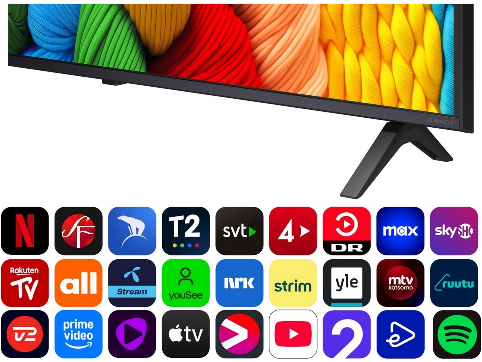 LG 43" NANO80 AI 4K NanoCell Smart TV (2025) + Soundbar  20 - 49 tommer TV