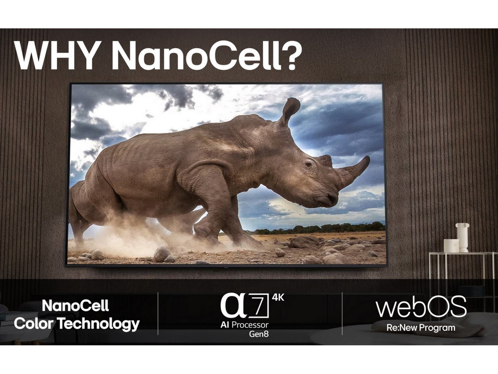 LG 75" NANO80 AI 4K NanoCell Smart TV (2025) + Soundbar 70 - 79 tommer TV