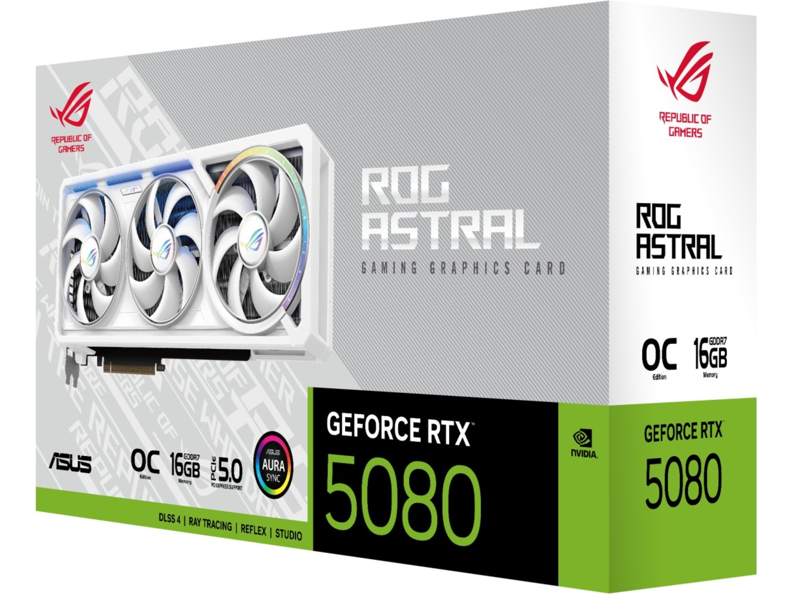 Asus ROG Astral GeForce RTX 5080 OC (hvid) Grafikkort