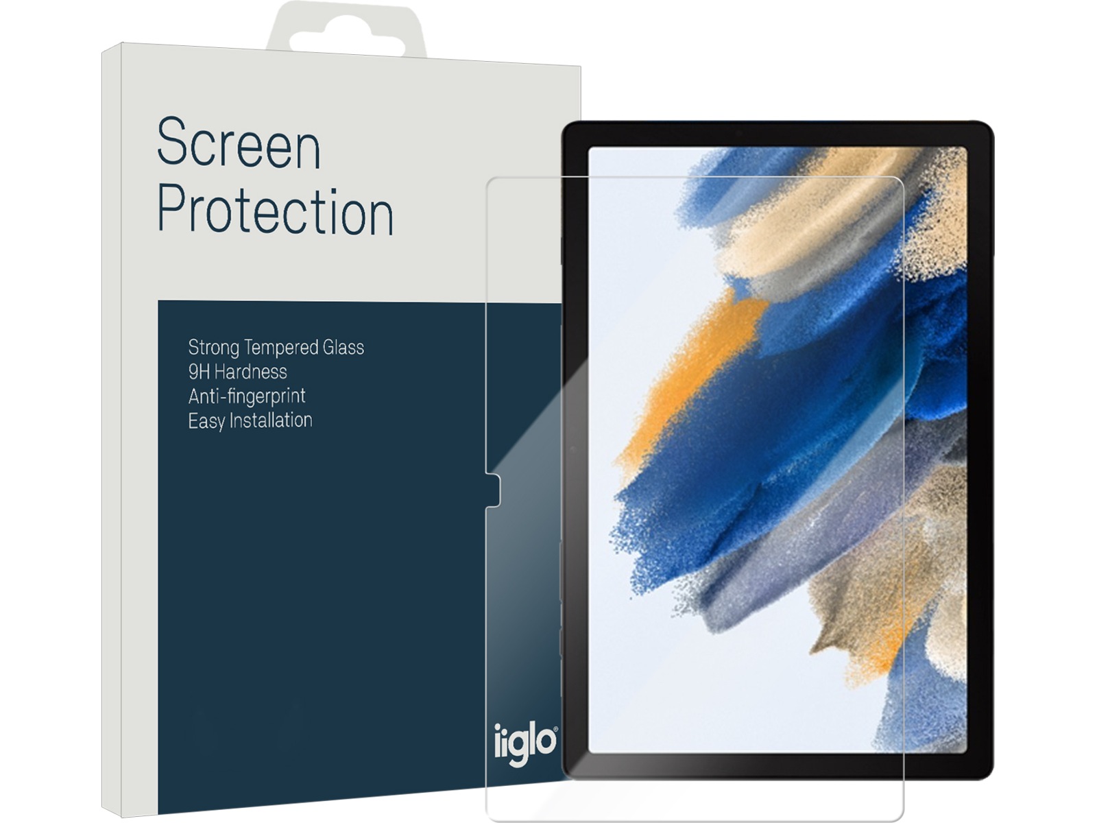 iiglo Galaxy Tab A8 10,5" Clear Glass Skærmbeskytter Skærmbeskyttelse tablet