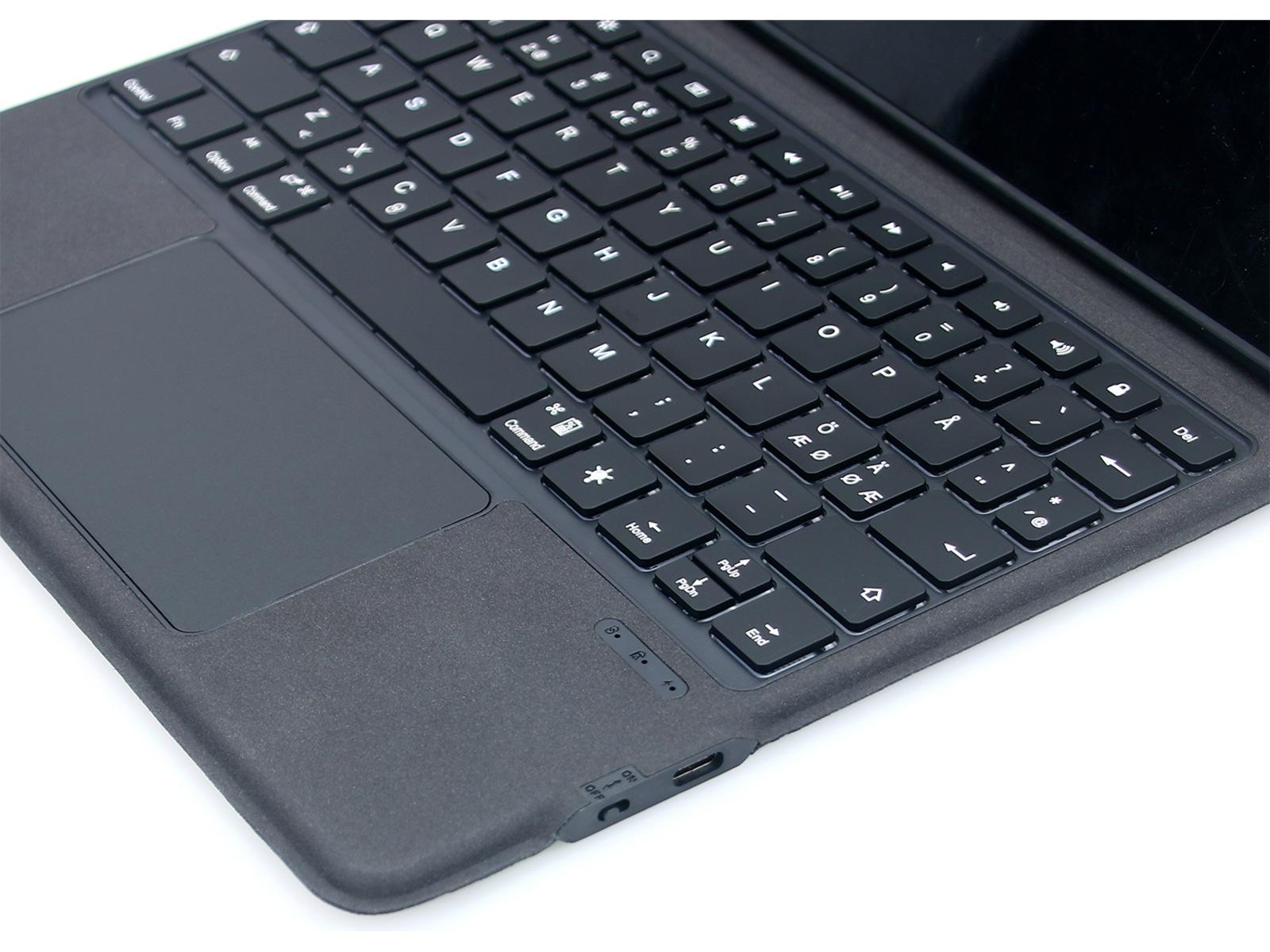 4smarts iPad Air 11" 2-i-1 Tastaturcover (grå) Tastatur og stylus