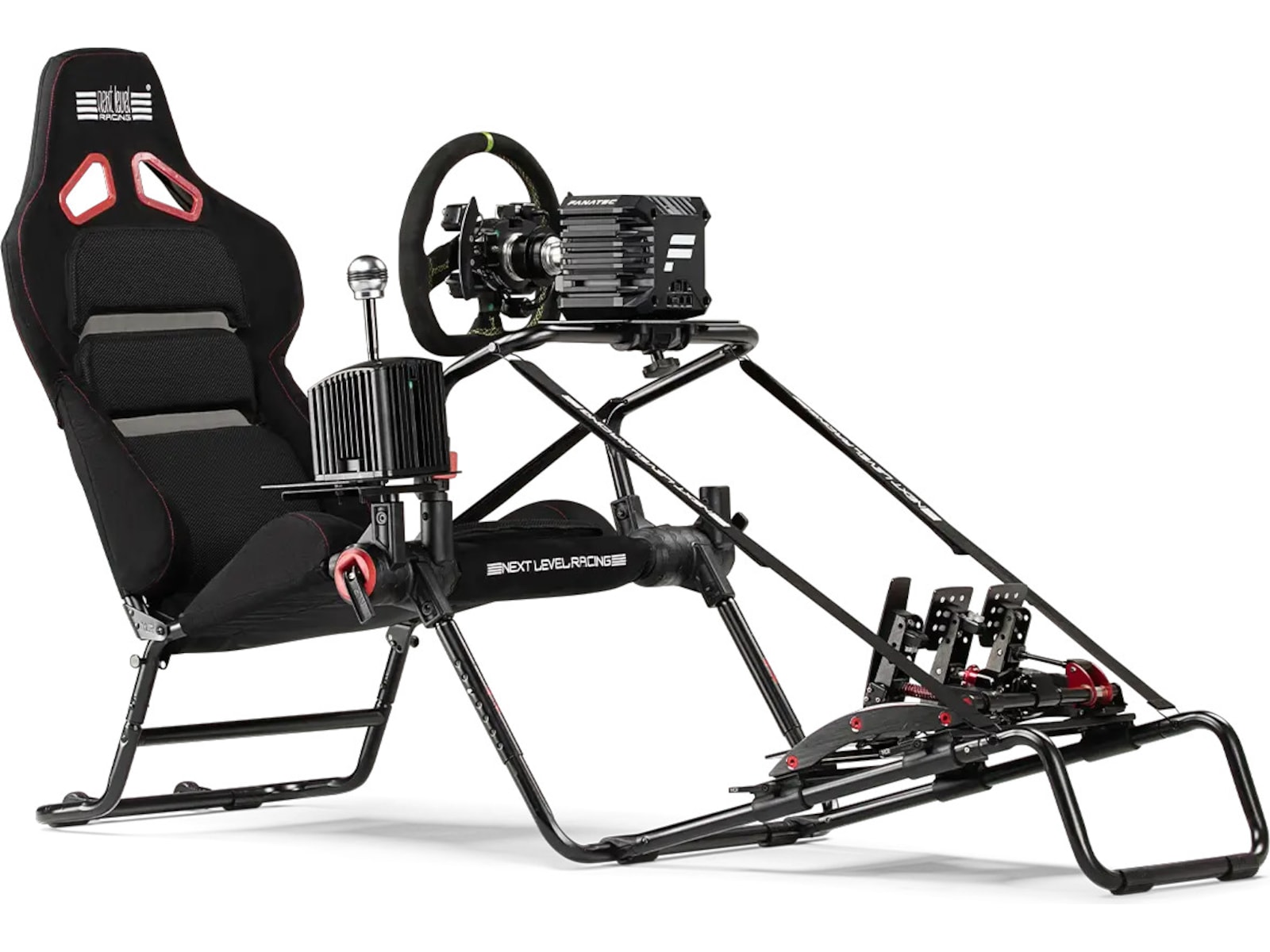 Next Level Racing GTLite Pro–kompakt GT-cockpit til DD-rat&komfort Rat og pedaler