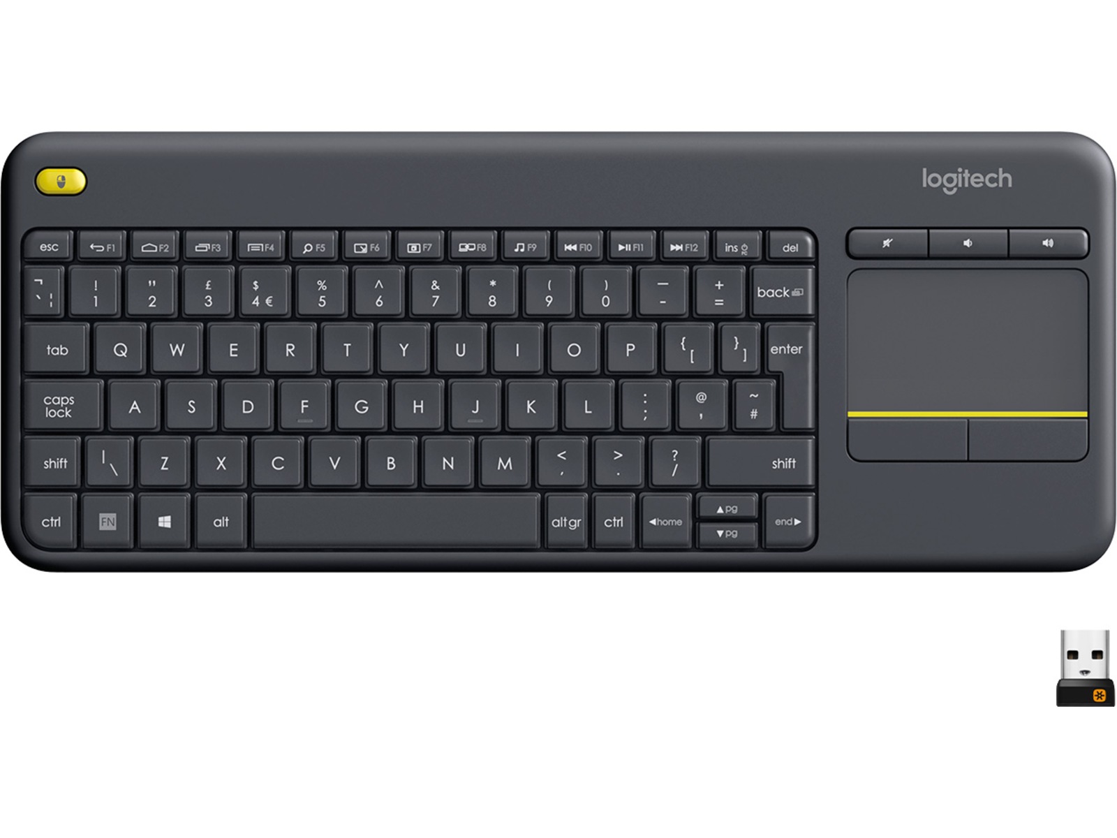 Logitech K400 Plus (Dark Grey) Keyboards