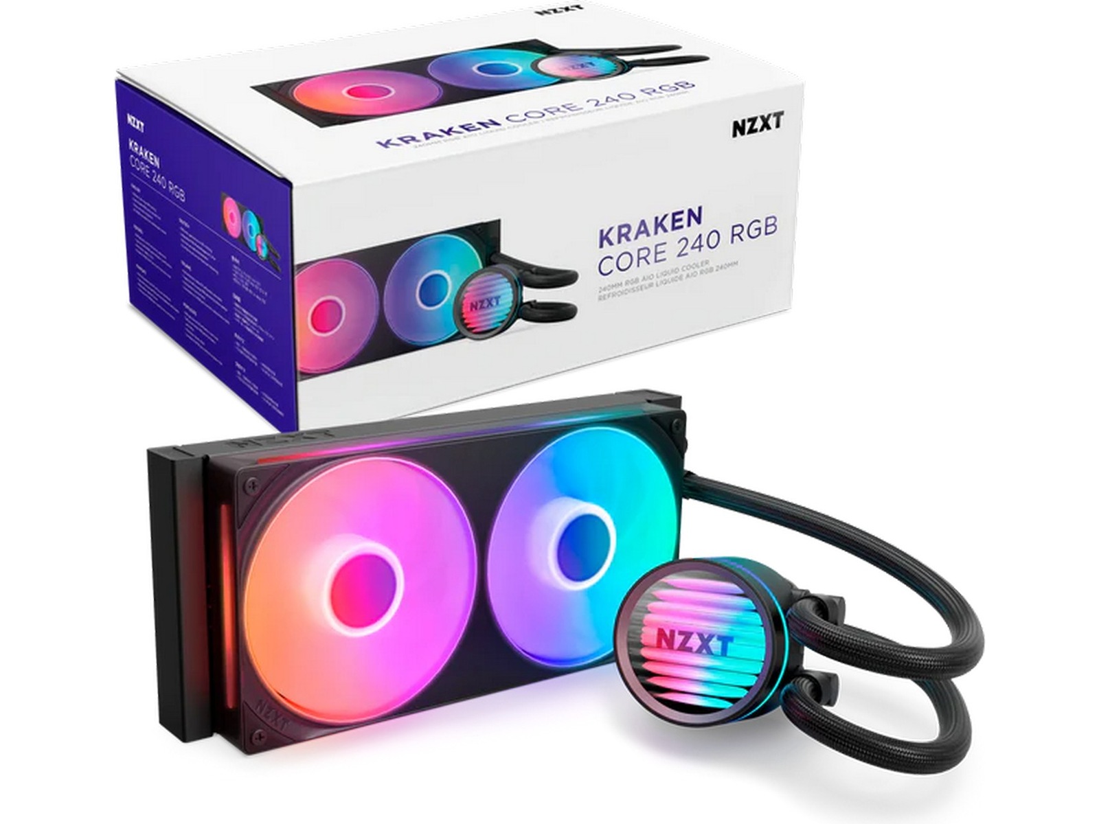 NZXT Kraken Core RGB 240mm AIO Kylare (svart) CPU - Vandkøling