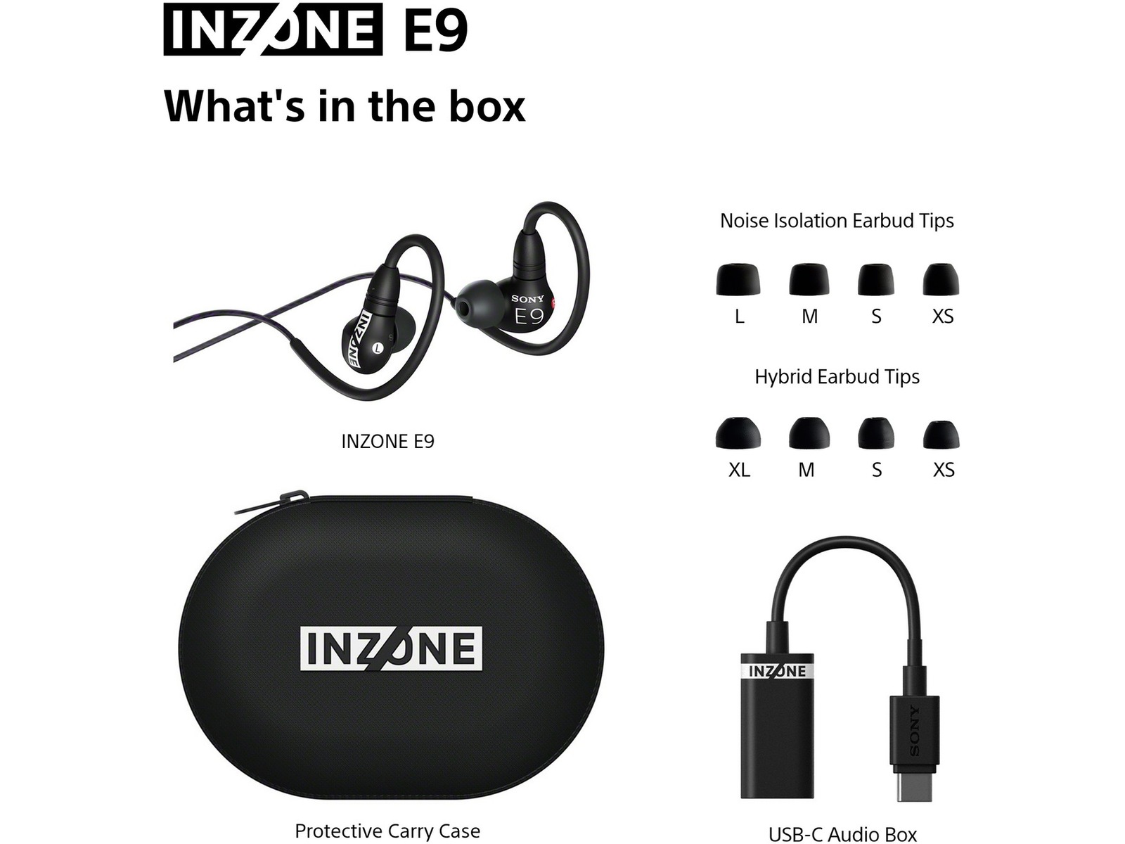 Sony INZONE E9 In-Ear Gaming öronproppar (svart) In-ear høretelefoner