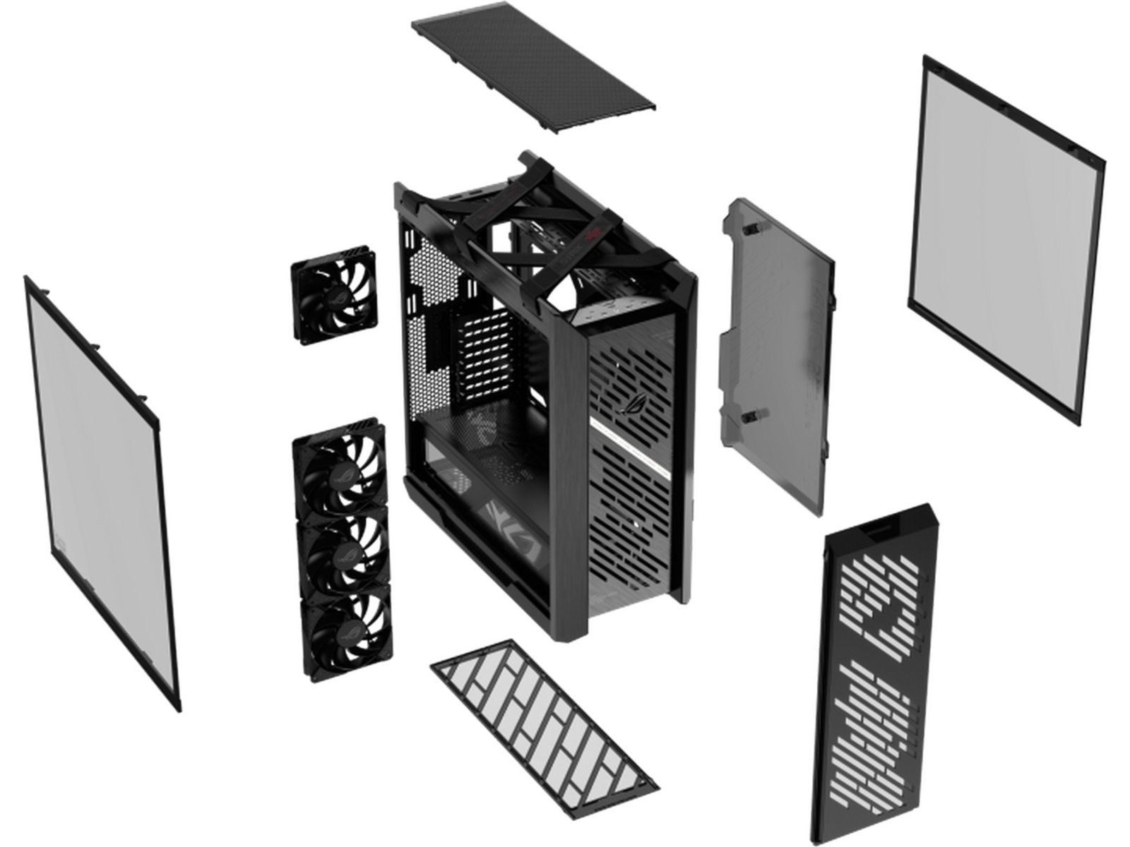 Asus ROG STRIX HELIOS II GX601S Mid Tower (svart) Midi Tower