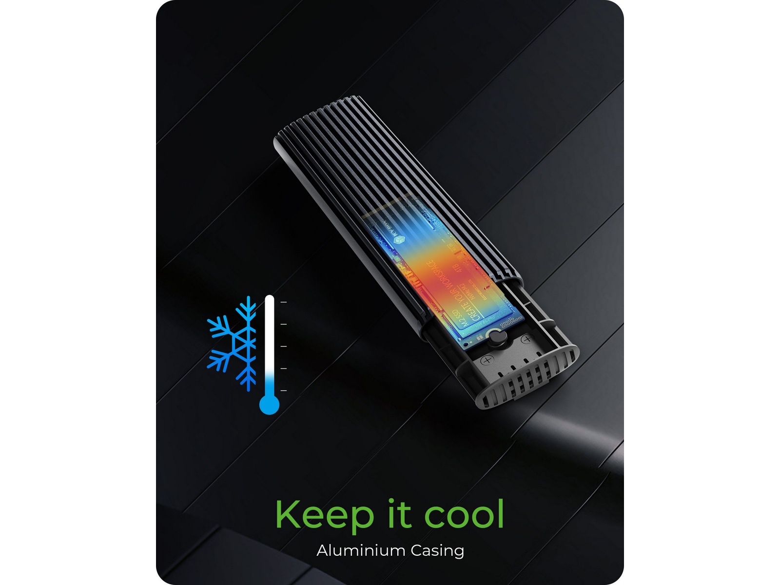 Icy Box M.2 NVMe & SATA M.2 SSD kabinet Eksterne Kabinetter