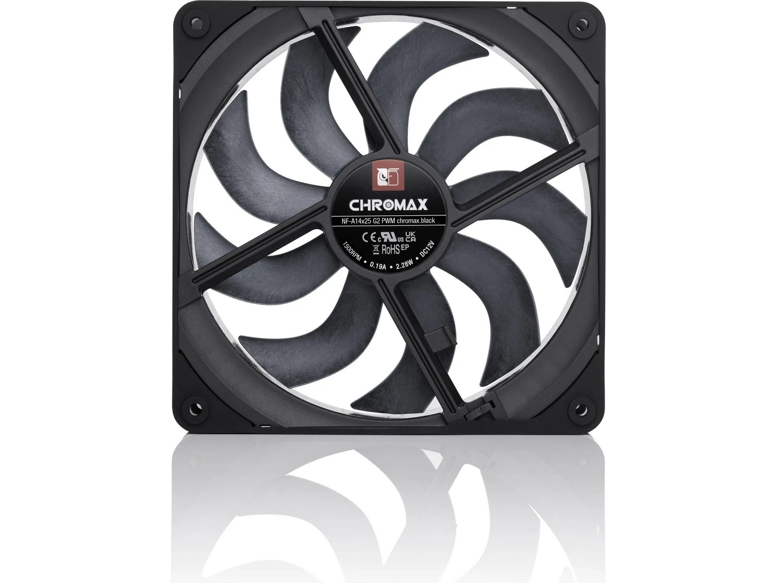 Noctua NF-A14x25 G2 PWM chromax.black blæser Blæsere