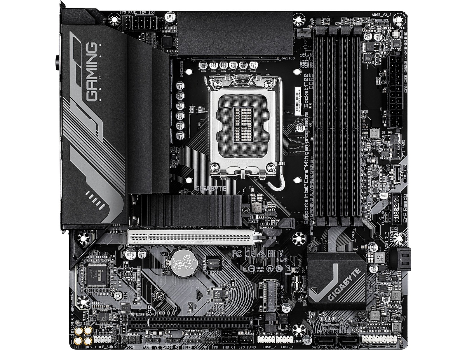 Gigabyte B760M GAMING X WF6E GEN5 bundkort Intel Socket
