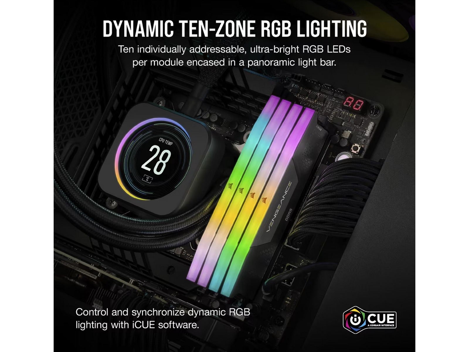 Corsair Vengeance RGB DDR5 6000MHz 32GB Hukommelse (RAM)