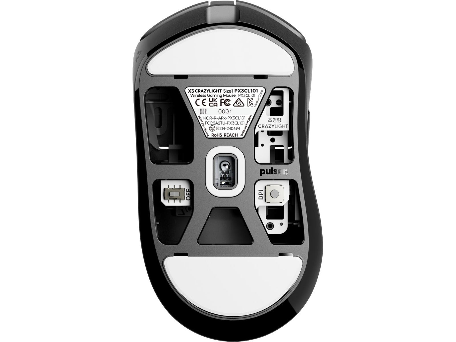 Pulsar X3 CRAZYLIGHT Mini trådløs gamingmus (jet black) Gamingmus