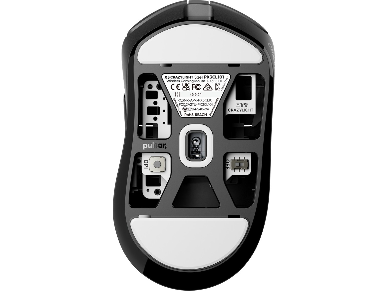 Pulsar X3 LHD CRAZYLIGHT Mini trådløs gamingmus (jet black) Gamingmus