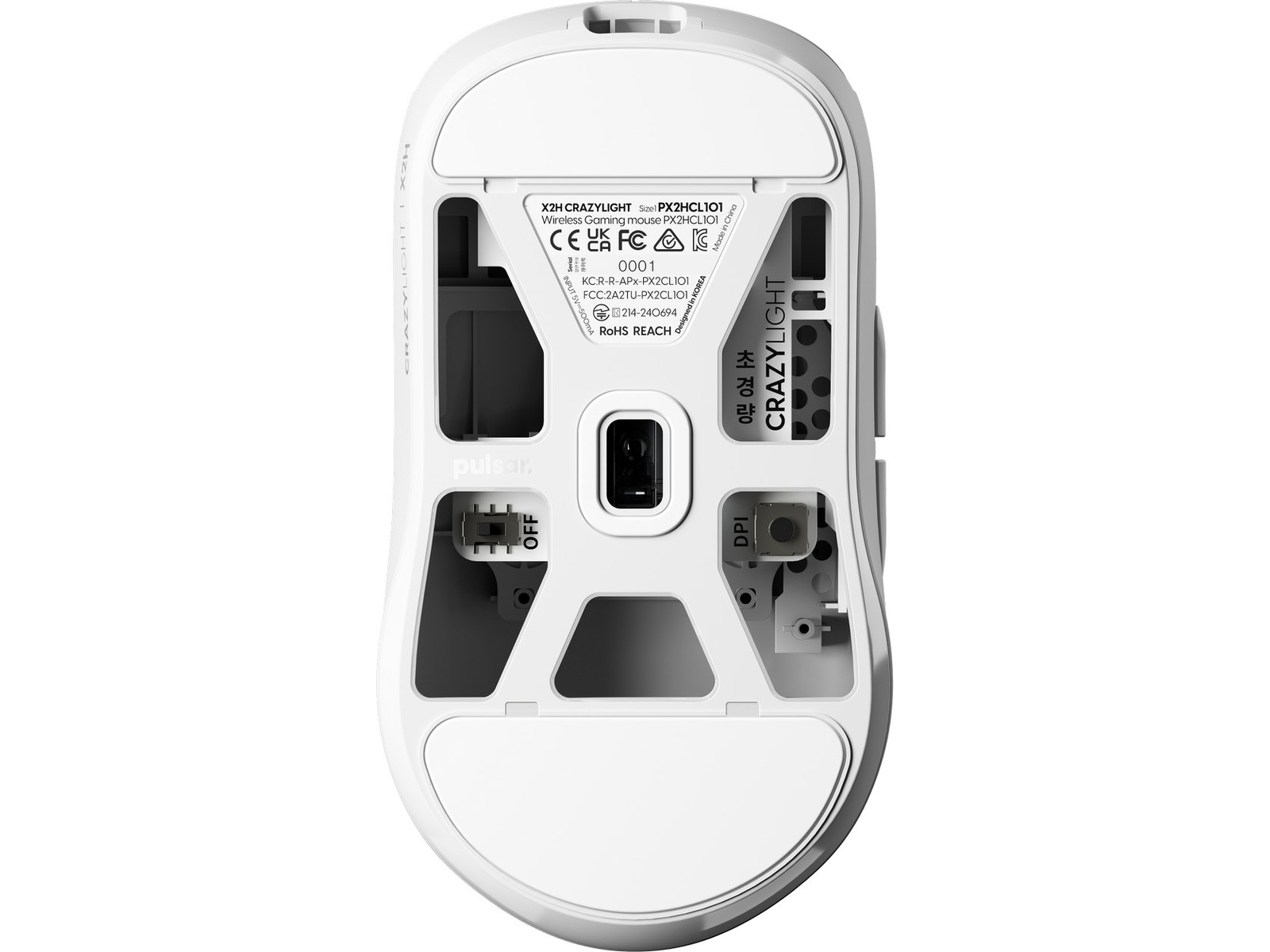 Pulsar X2H CRAZYLIGHT Mini (uyuni white) Gamingmus