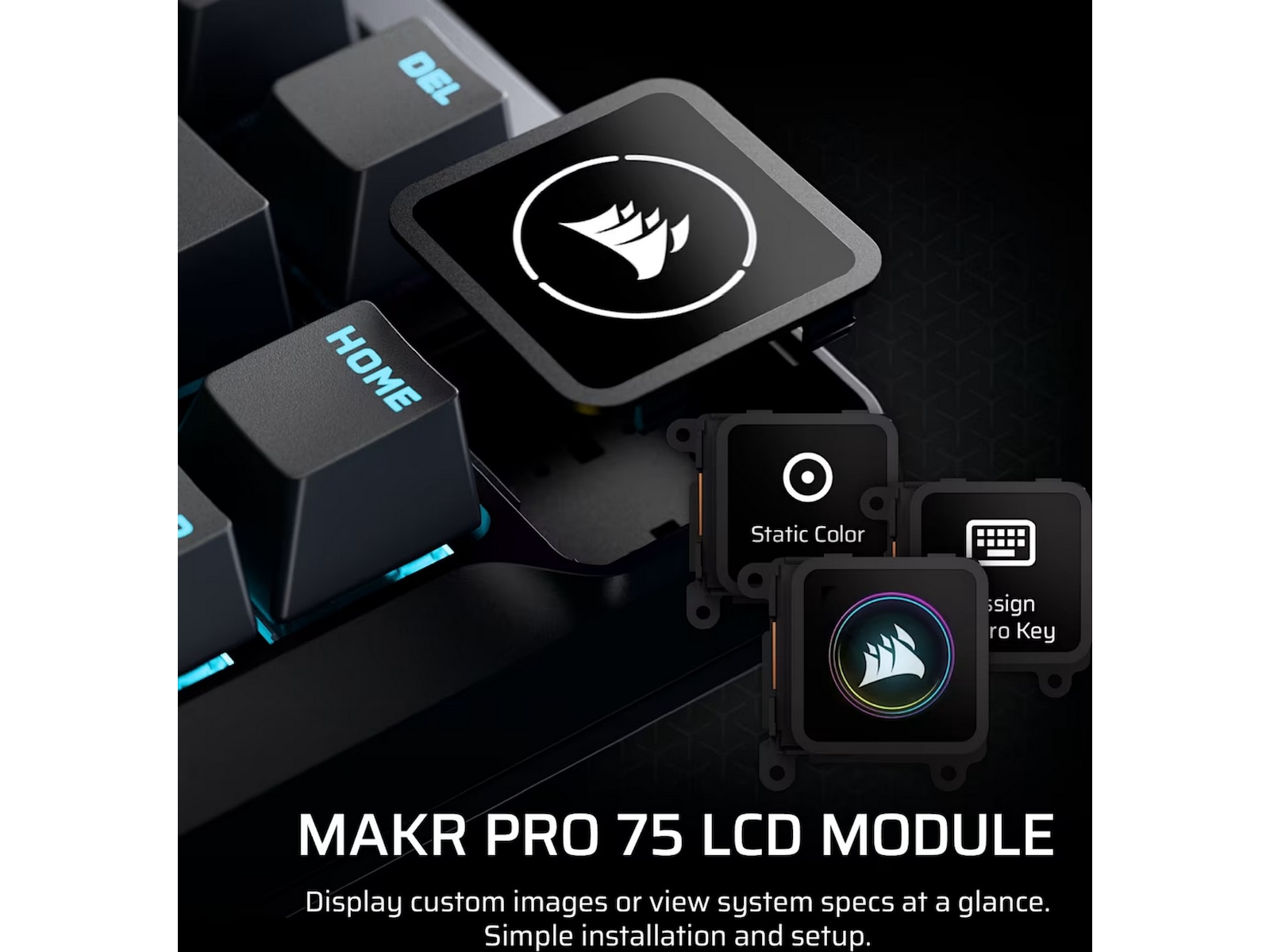 Corsair MAKR PRO 75 gamingtastatur Hall-effekt Gamingkeyboard
