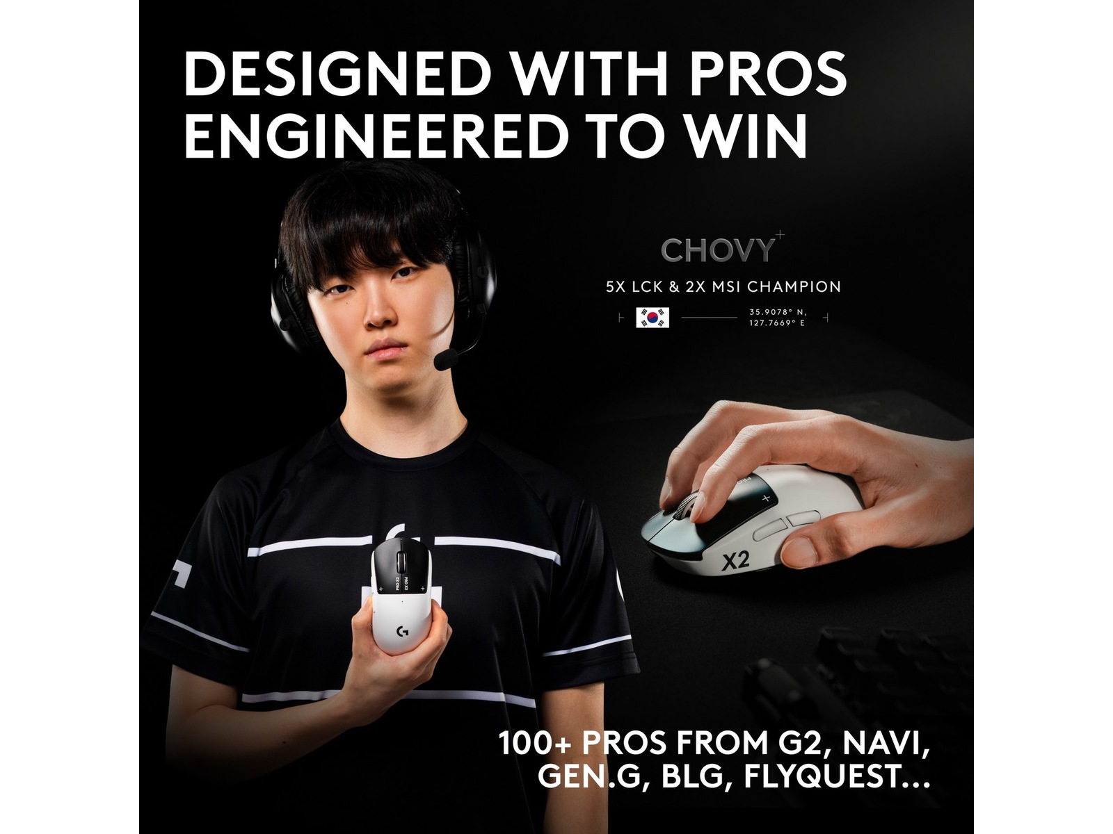 Logitech PRO X 2 SUPERSTRIKE trådløs gamingmus Gamingmus