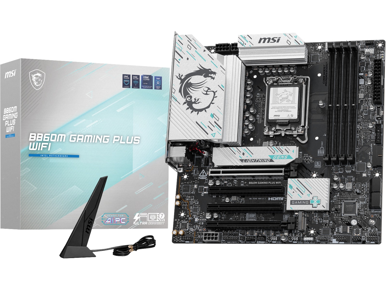 MSI B860M GAMING PLUS WIFI Bundkort Intel Socket