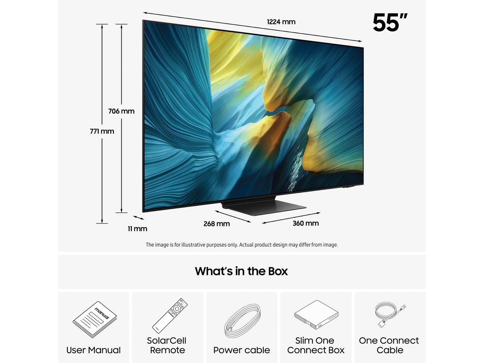 Samsung 55" S95F OLED 4K Smart TV (2025) 50 - 59 tommer TV
