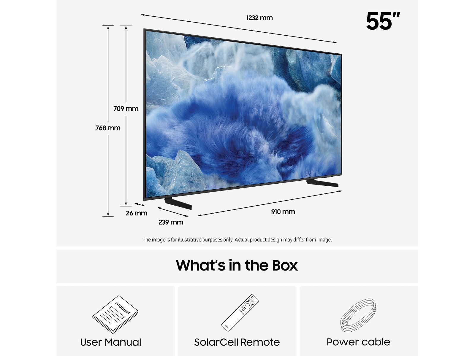 Samsung 55" Q8FA QLED 4K smart-tv (2025) 50 - 59 tommer TV