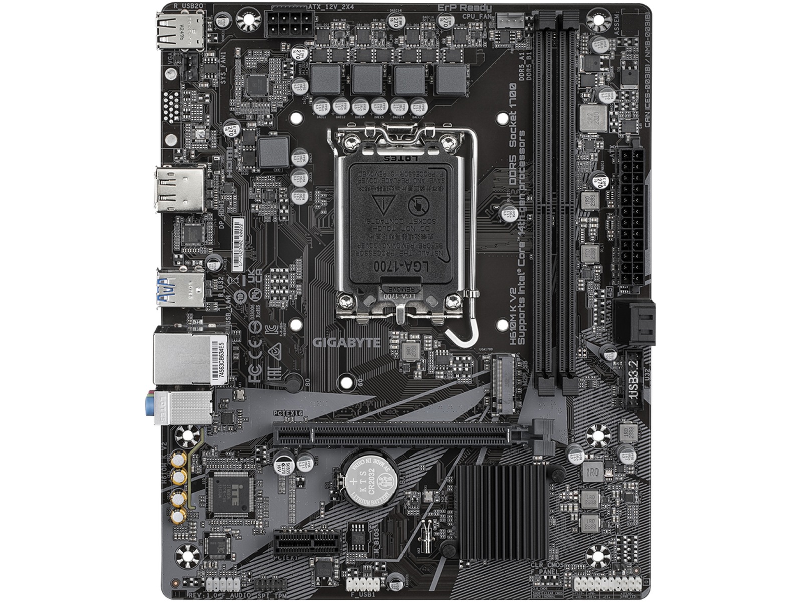 Gigabyte H610M K V2 Bundkort Intel Socket