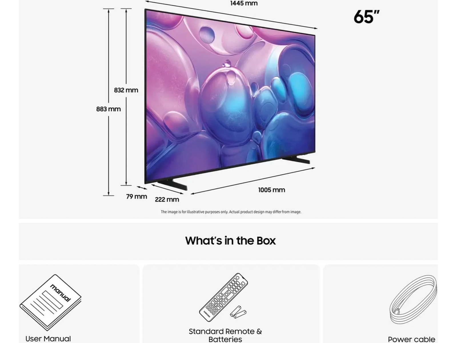 Samsung 65" Q6F QLED 4K smart-tv (2025) 60 - 69 tommer TV