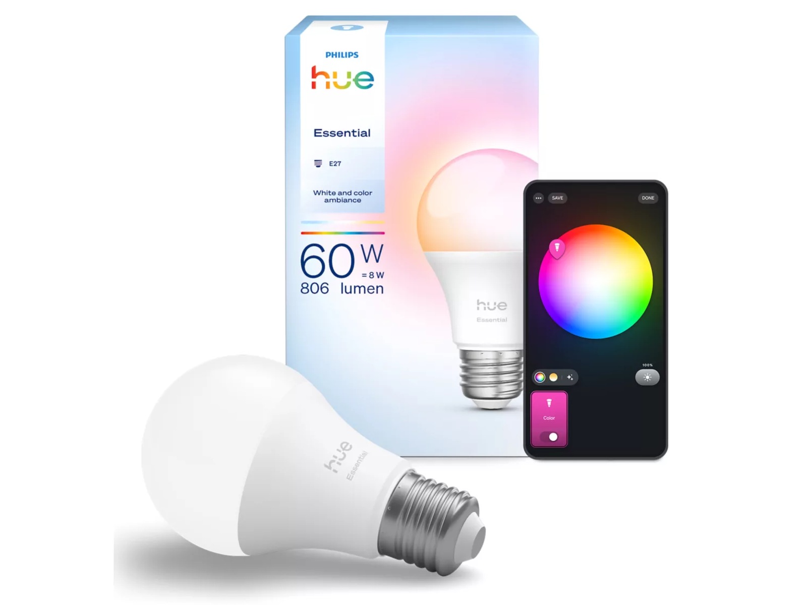 Philips Hue Essential WCA lyspære E27 806 lm LED-pærer & elpærer