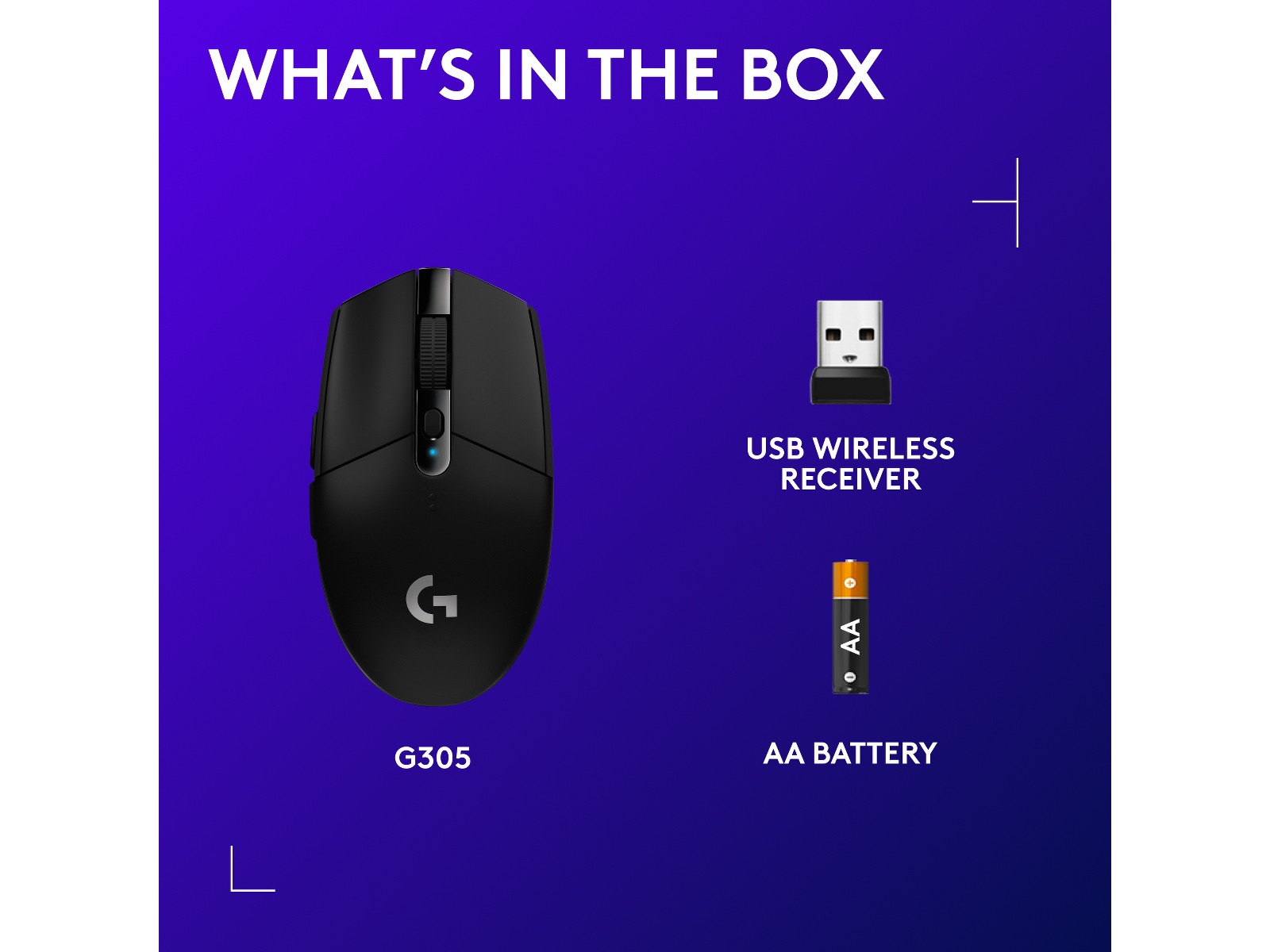 Logitech G305 Lightspeed Trådløs Gamingmus (sort) Gamingmus