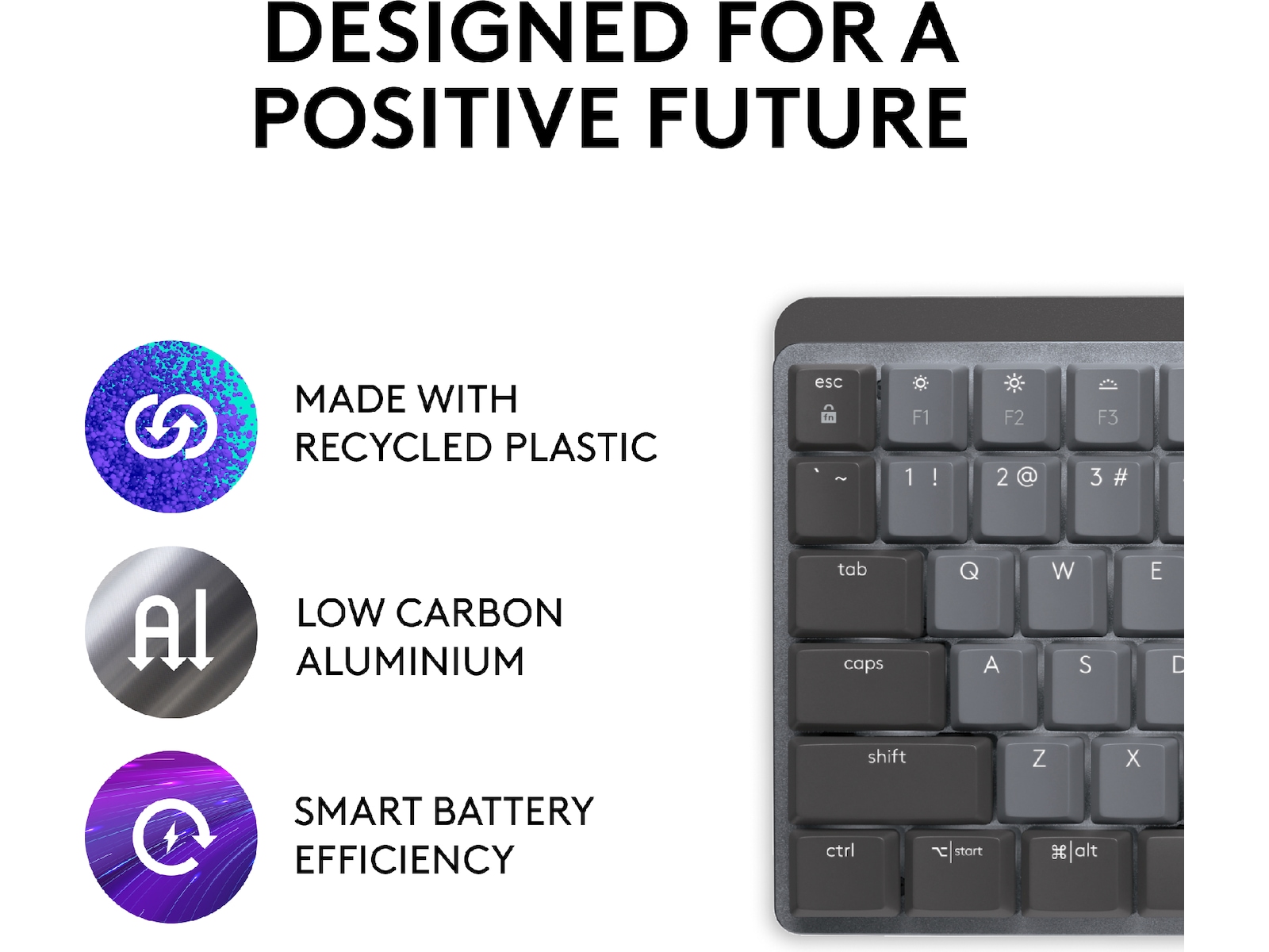 Logitech MX Mechanical Wireless Linear (graphite) Keyboards