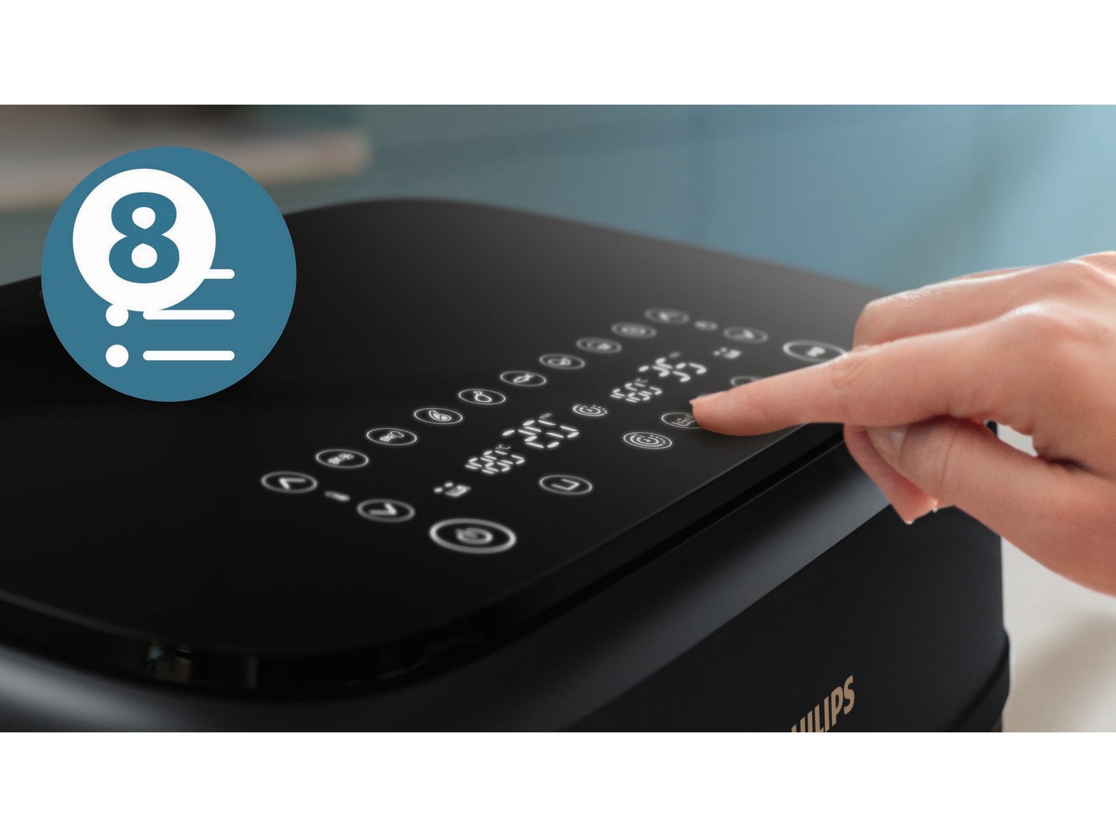 Philips dual basket airfryer 9L NA352/00 (grå/kobber) Airfryer