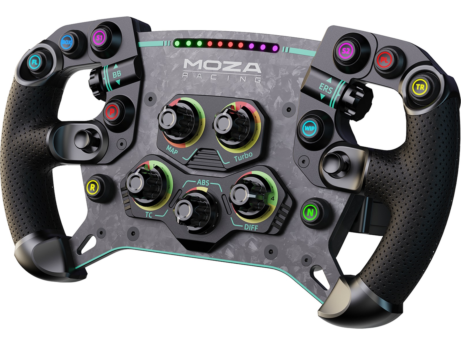 Moza Racing GS V2P Microfiber Leather GT Rat 30cm Rat og pedaler