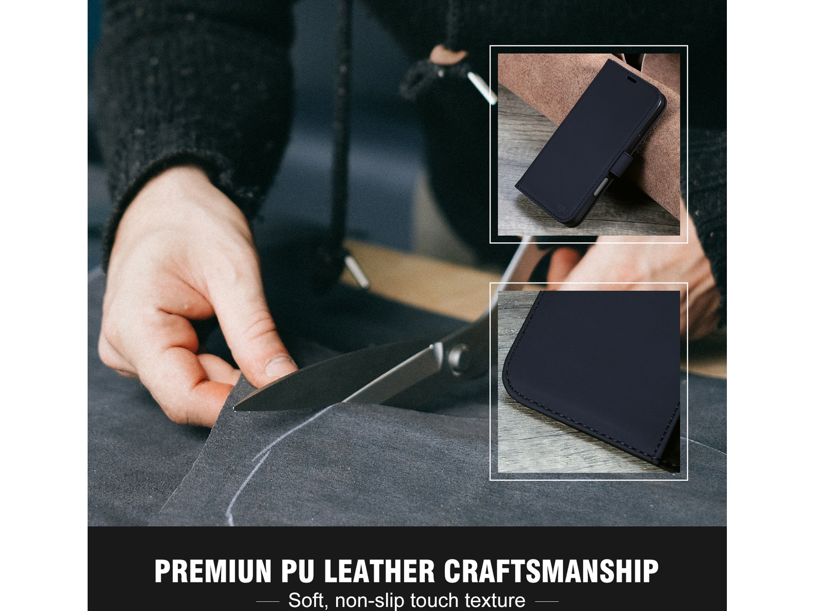 iiglo iPhone 16 Pro Wallet cover (sort) Mobilcover