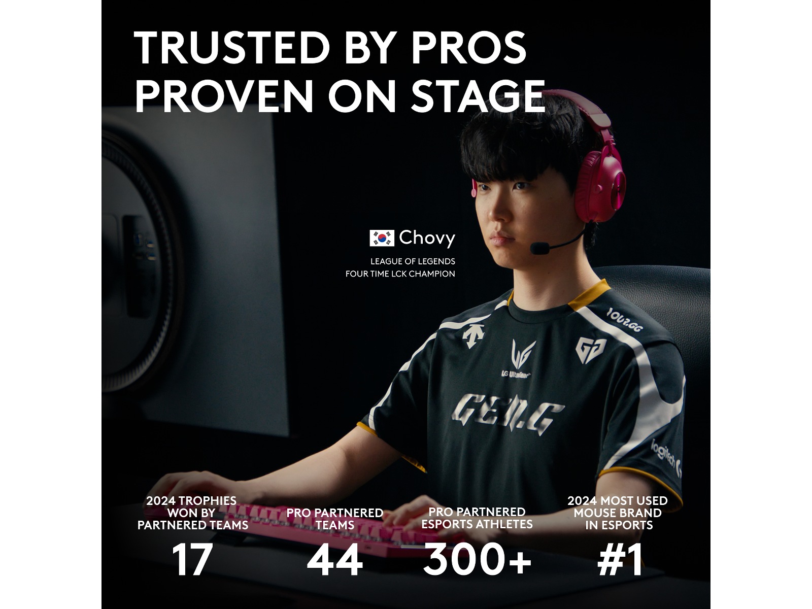 Logitech PRO 2 Lightspeed Trådløs Gamingmus (lyserød) Gamingmus