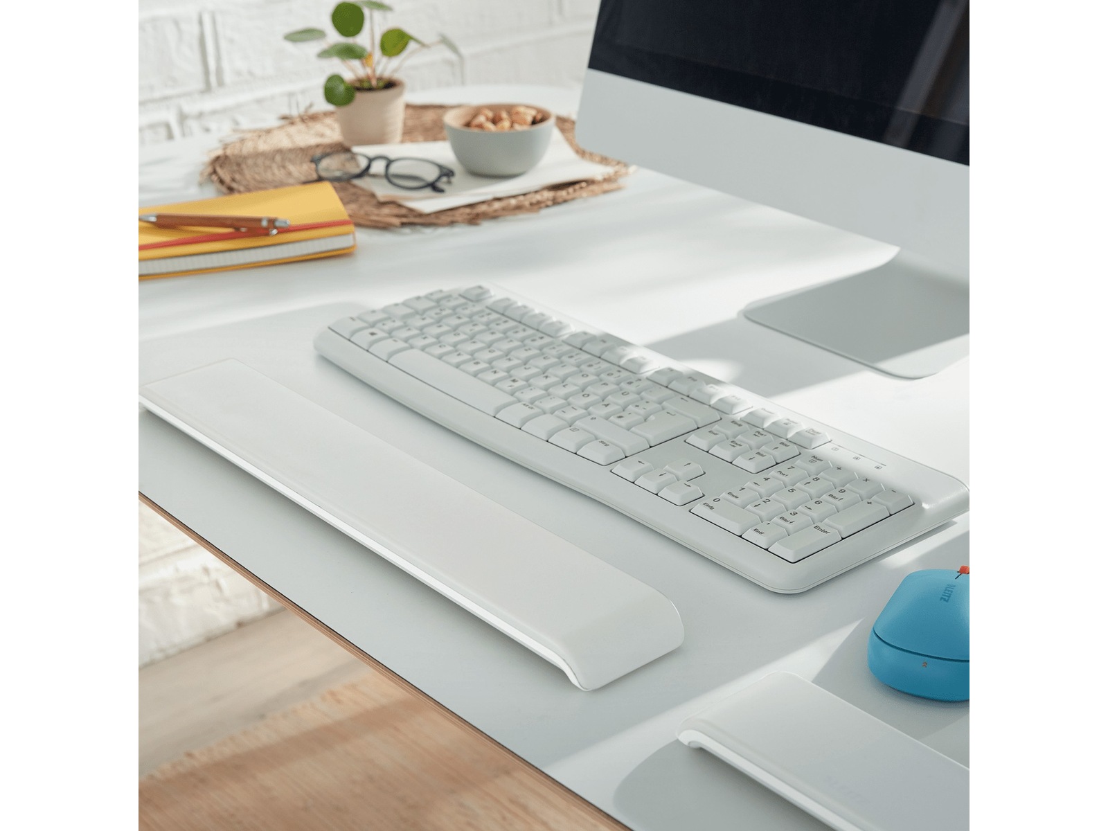 Leitz Ergo Cozy håndledsstøtte til tastatur (lysegrå) Håndleddstøtte