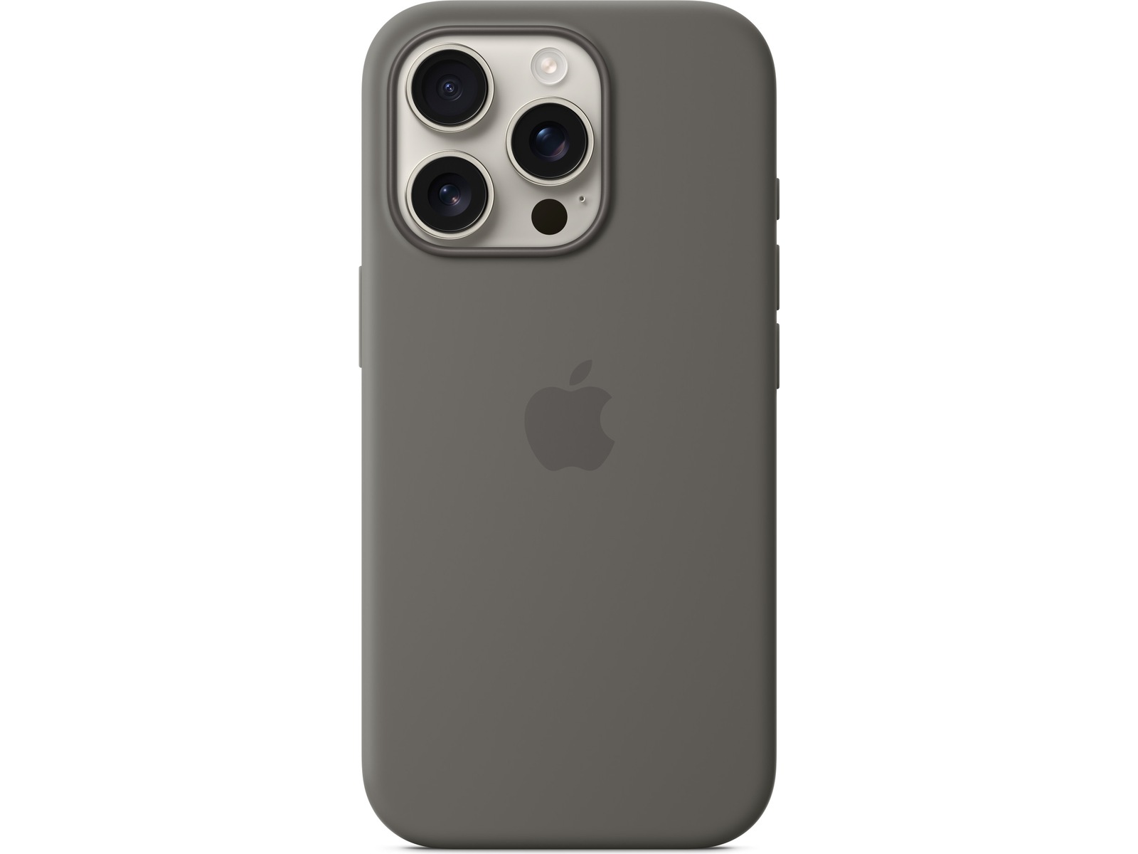 Apple iPhone 16 Pro Silikonecover (granitgrå) Mobilcover