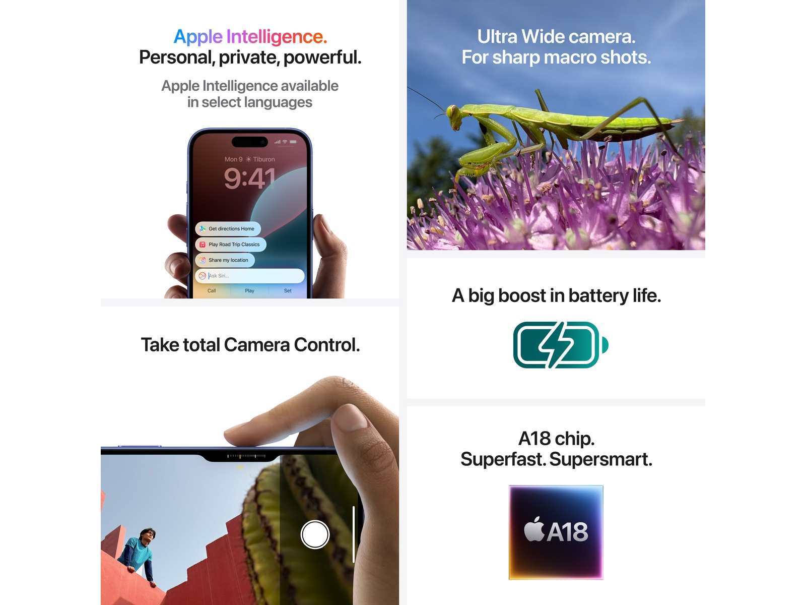 iPhone 16 Plus 256GB (grønblå) Mobiltelefoner