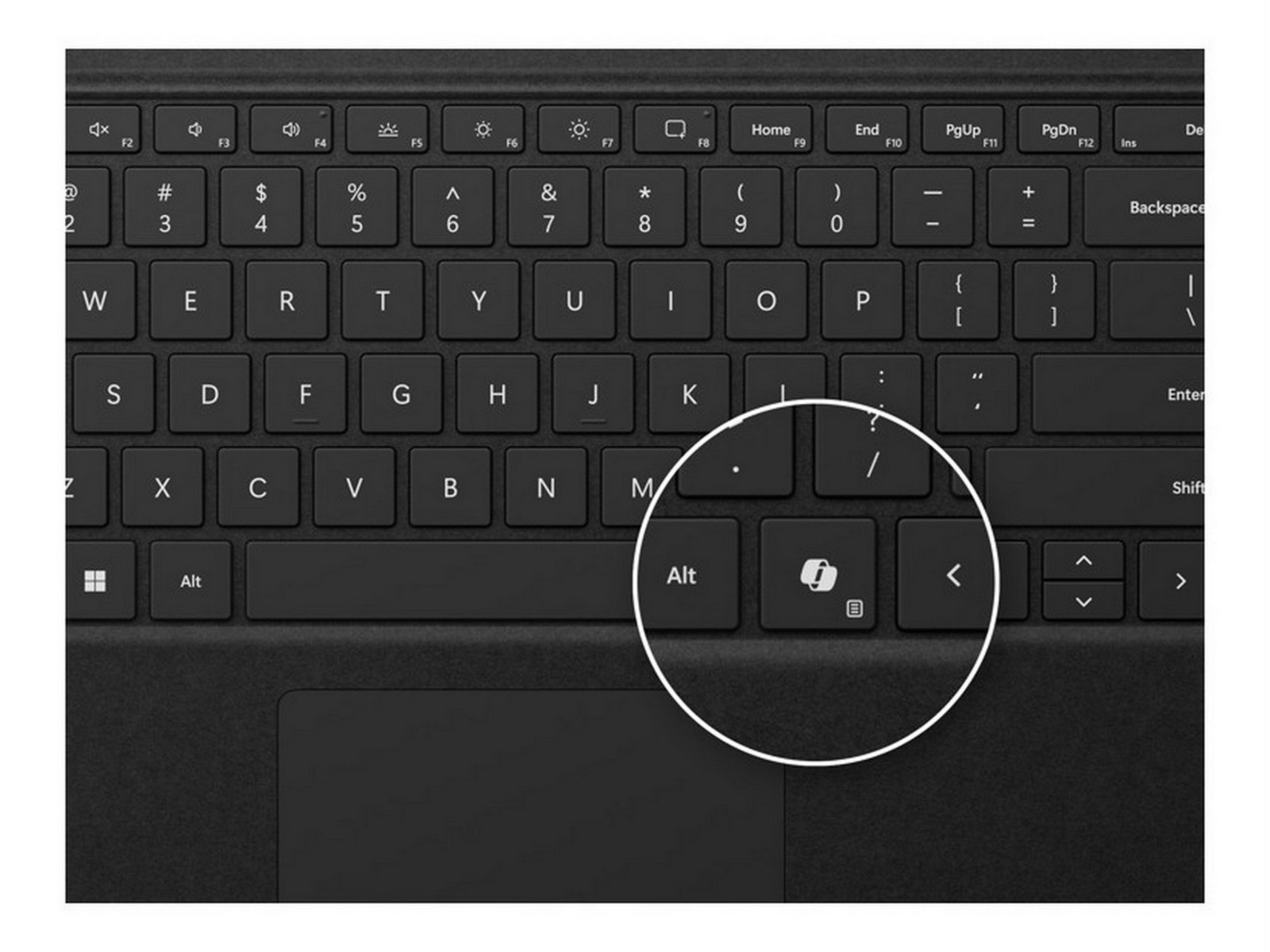 Microsoft Surface Pro Keyboard (sort) Tastatur og stylus