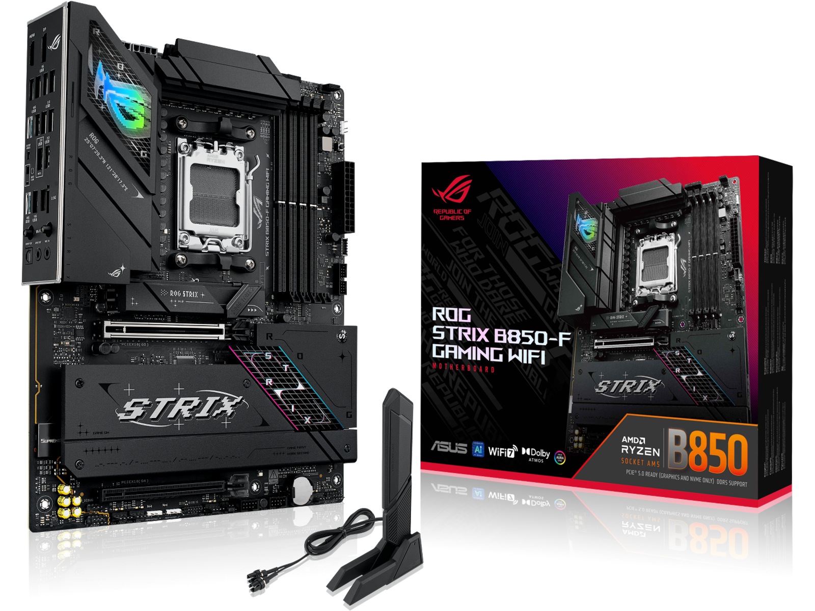 ASUS ROG STRIX B850-F GAMING WIFI Bundkort AMD Socket