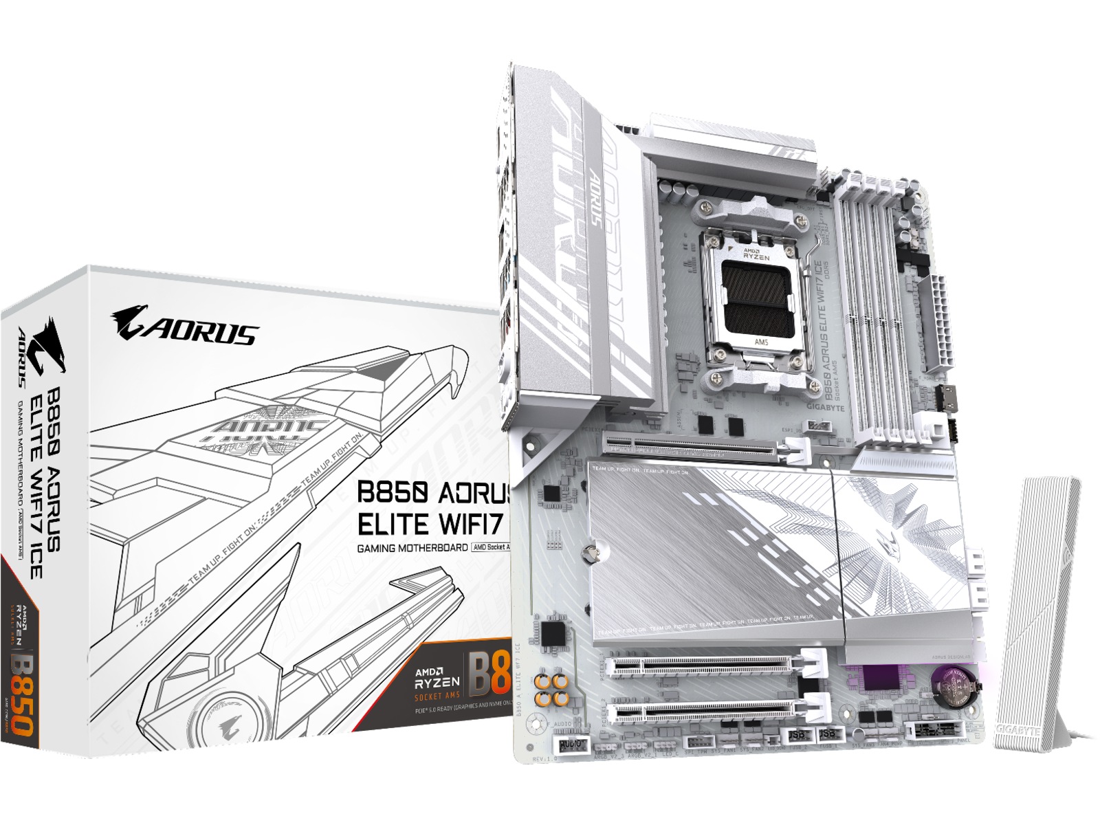 Gigabyte B850 AORUS ELITE WF7 ICE Bundkort AMD Socket