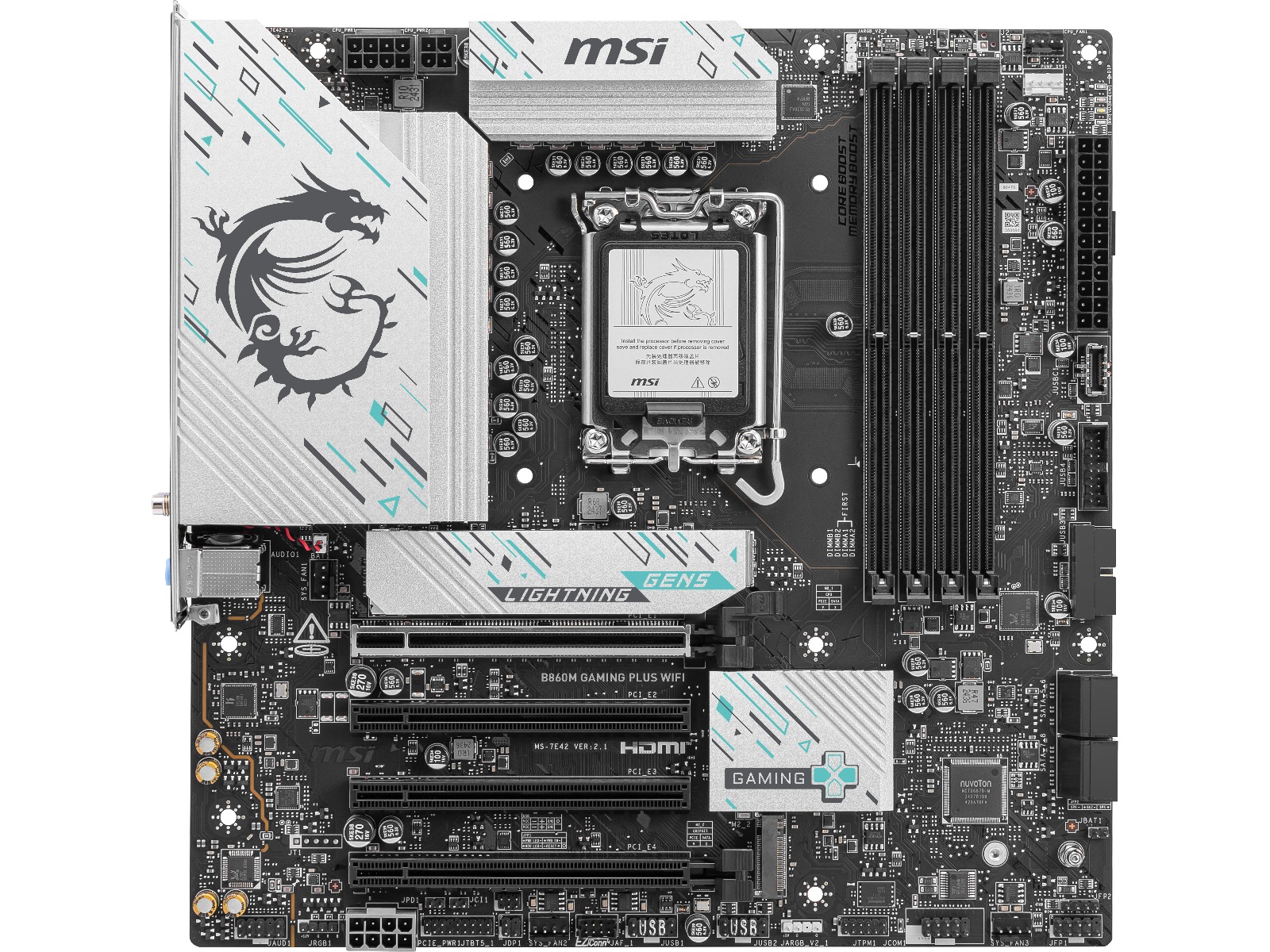 MSI B860M GAMING PLUS WIFI Bundkort Intel Socket
