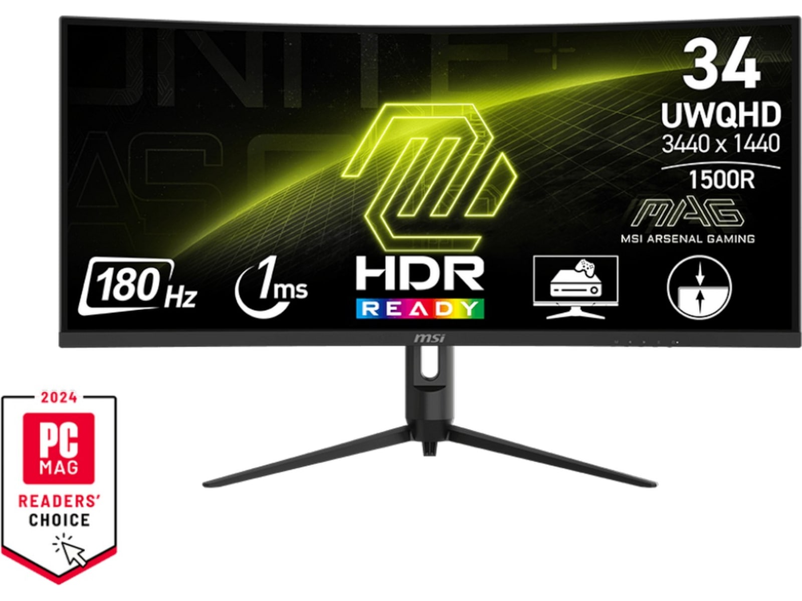 MSI 34" curved gamingskærm MAG 342CQR E2 Gamingskærme