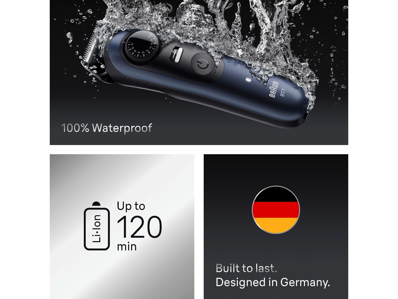 Braun Series 7 Skægtrimmer (blå) Barbermaskine