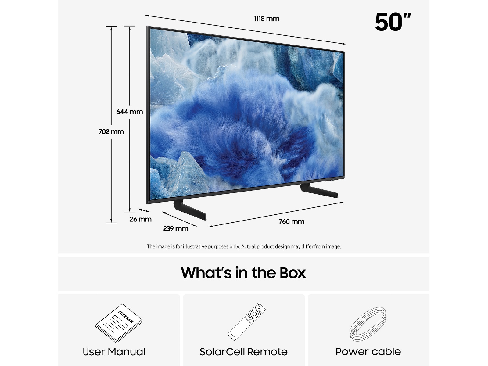 Samsung 50" Q8FA QLED 4K smart-TV (2025) 50 - 59 tommer TV