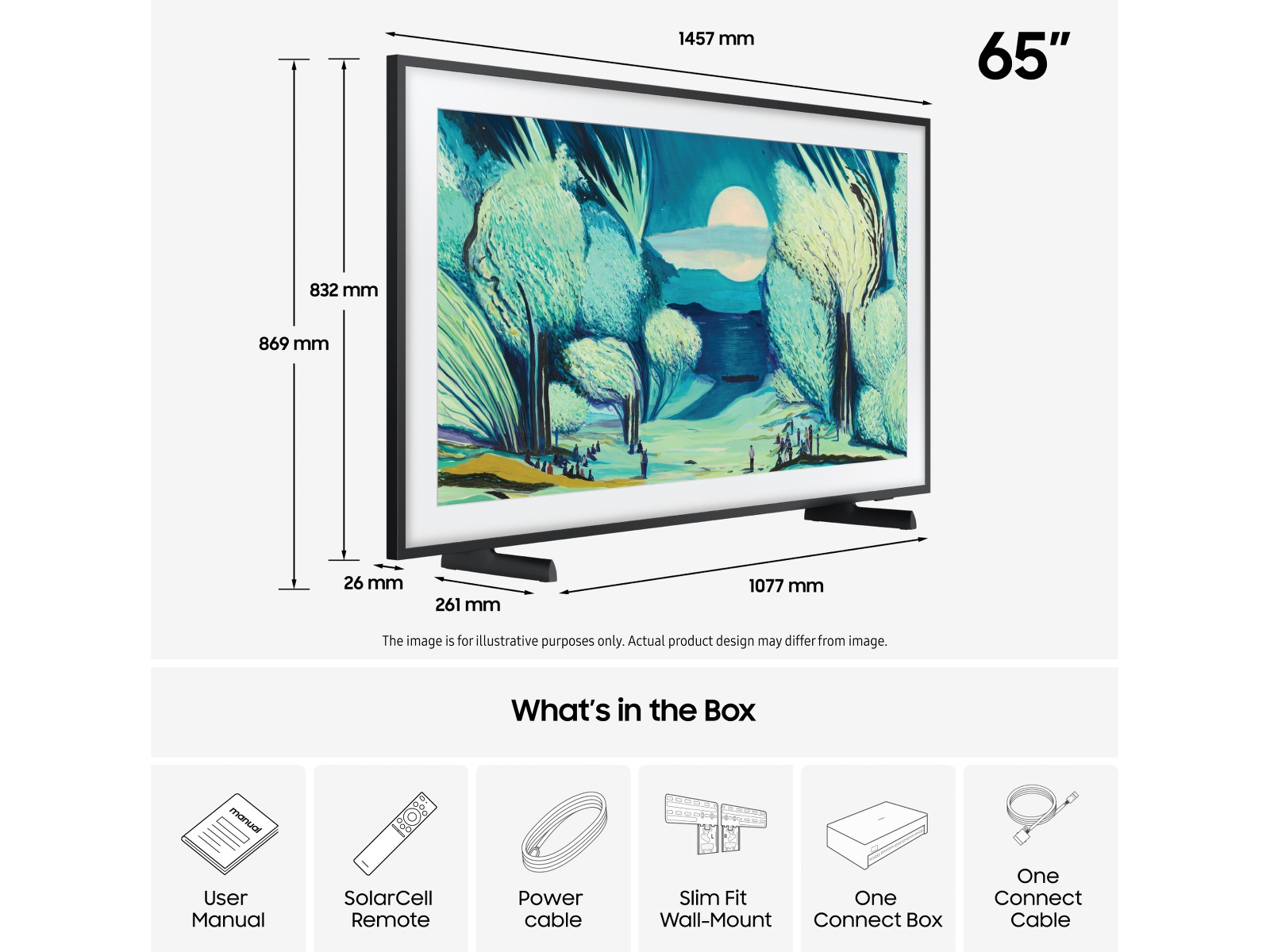 Samsung The Frame LS03FA smart-tv 65" QLED 4K (2025) 60 - 69 tommer TV